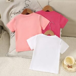 3 pcs t-shirts manches courtes
