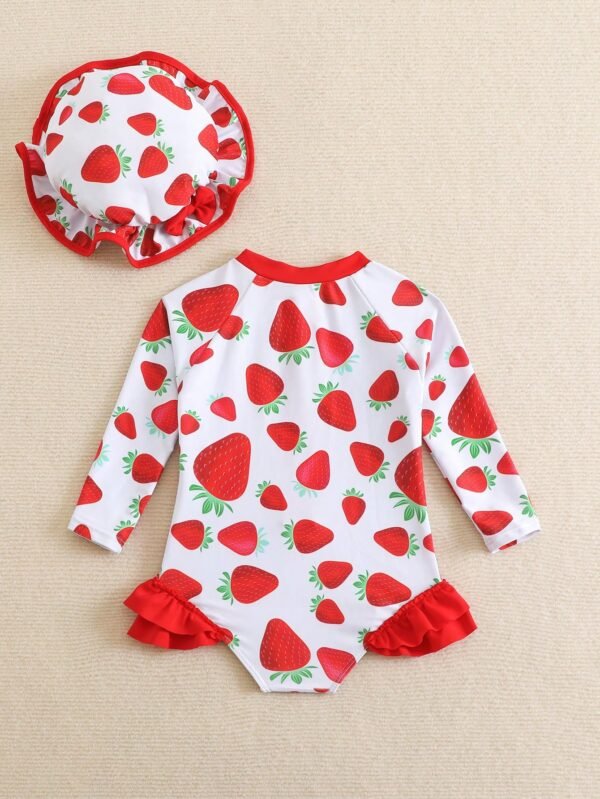 Maillot bain fraise chapeau – Image 2