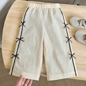 Pantalons amples avec ceinture beige/abricot