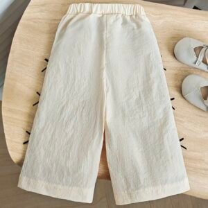 Pantalons amples avec ceinture beige/abricot