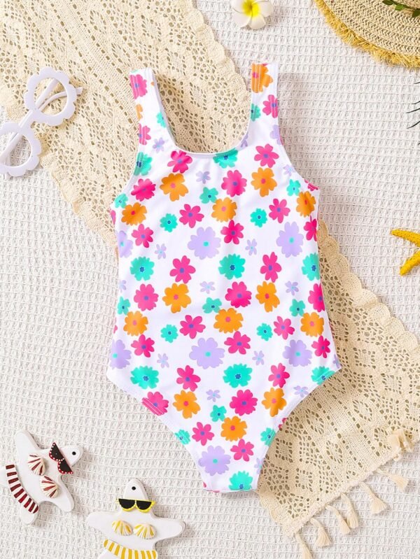 Combinaison-short tricot floral – Image 2