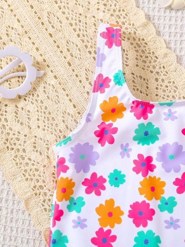 Combinaison-short tricot floral – Image 4