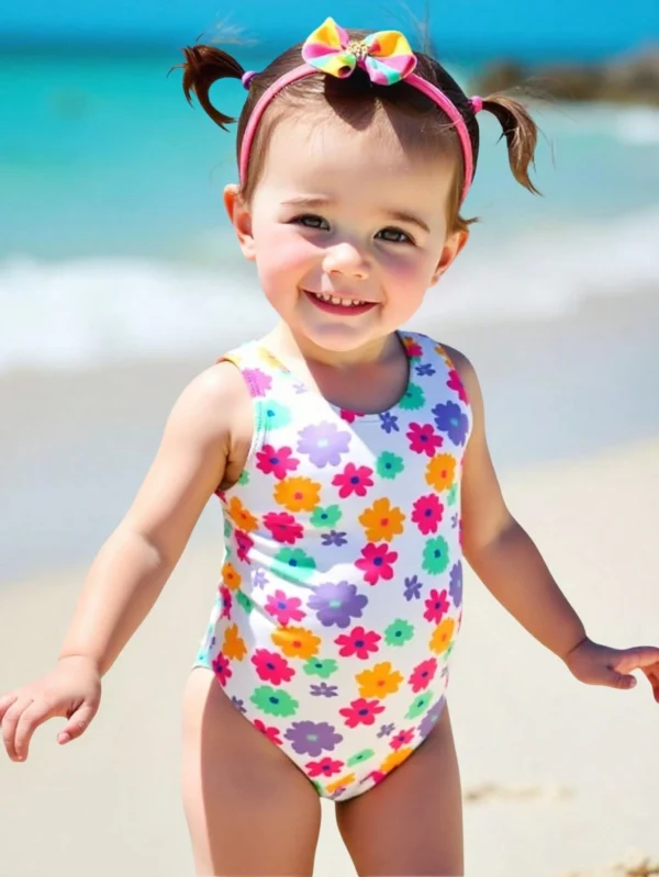 Combinaison-short tricot floral – Image 7