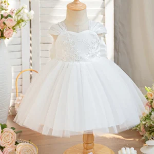 Robe cérémonie satin dentelle