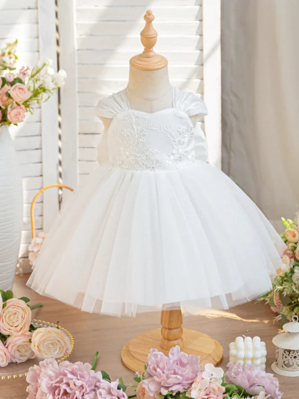 Robe cérémonie satin dentelle – Image 2
