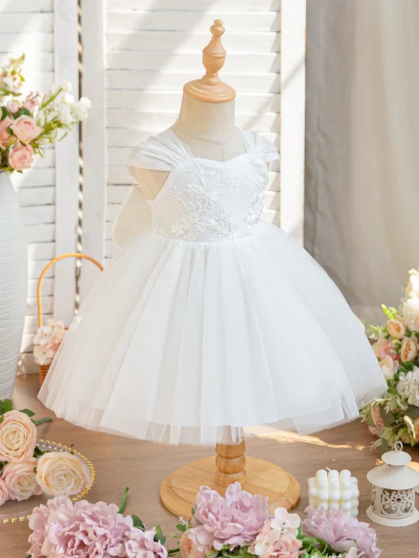 Robe cérémonie satin dentelle – Image 4