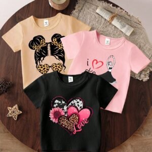 3 pcs tops imprimés amusants