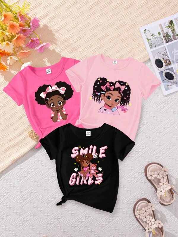 T-shirt dessin animé col