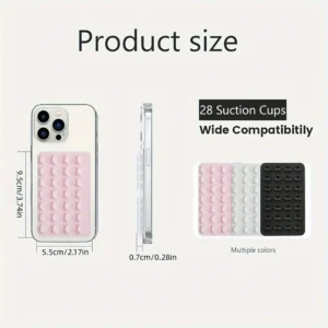 Support silicone 28 ventouses