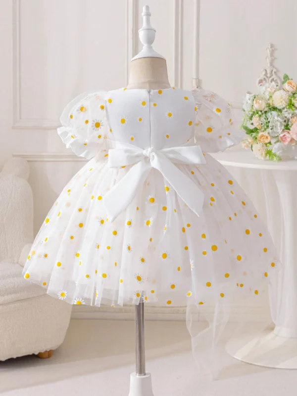 Robe manches bouffantes marguerite
