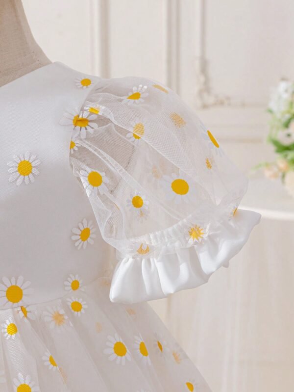 Robe manches bouffantes marguerite – Image 4