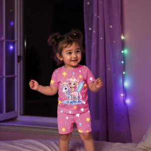 2 pcs pyjama licorne court