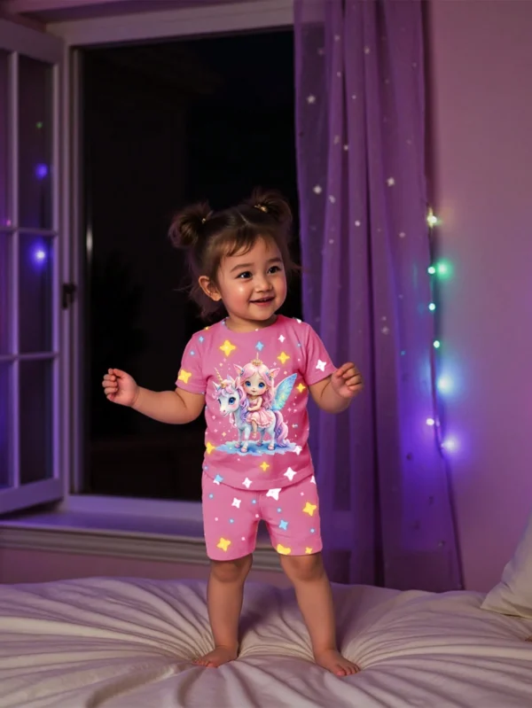 2 pcs pyjama licorne court