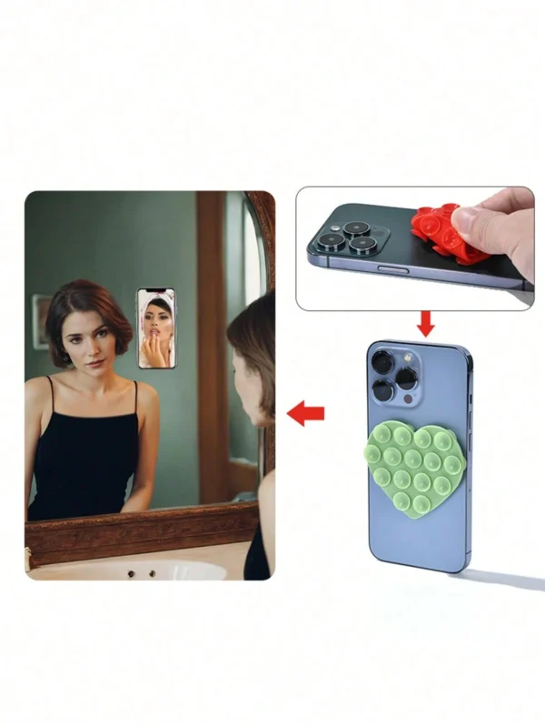 1 pcs Support silicone ventouse cœur – Image 7