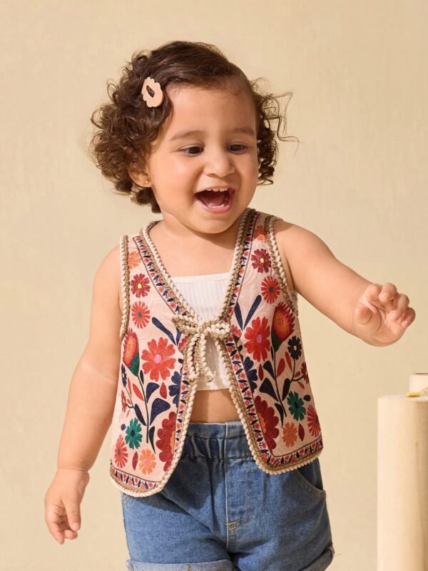 Top gilet floral été – Image 4