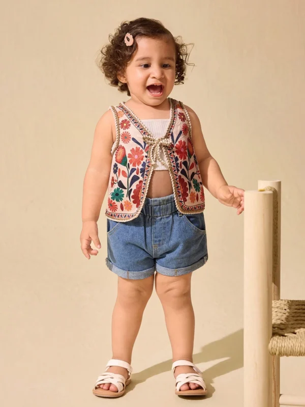 Top gilet floral été – Image 5