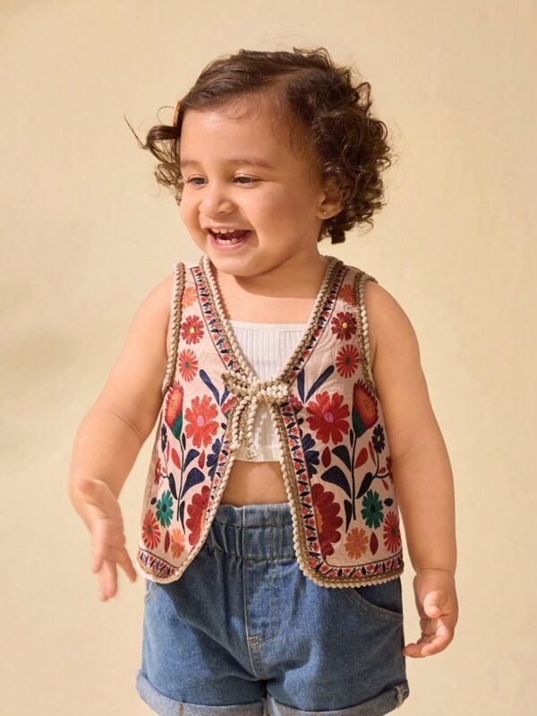 Top gilet floral été – Image 2