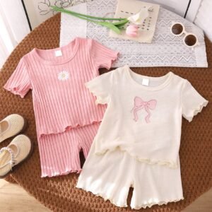 4 pcs pyjama coton fleurs