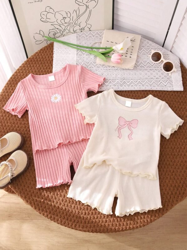 4 pcs pyjama coton fleurs