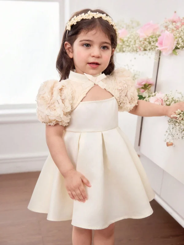 Robe manches courtes fleurs – Image 4