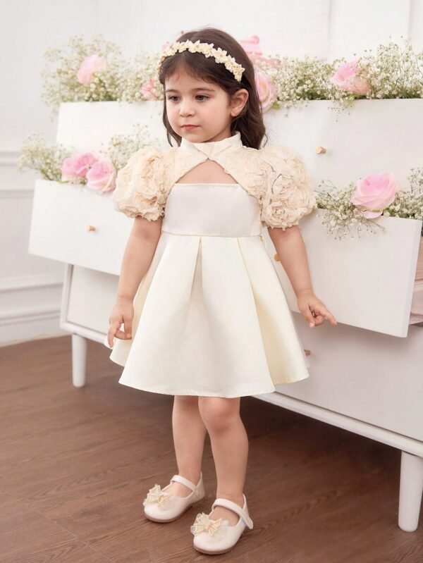 Robe manches courtes fleurs – Image 7