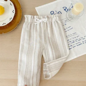 Pantalon rayé casual été