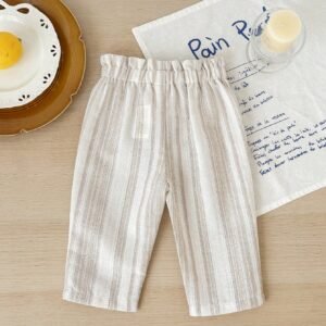 Pantalon rayé casual été
