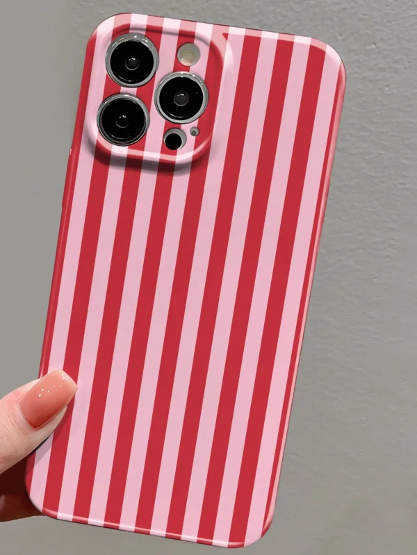 Coque rayée rose clair – Image 4