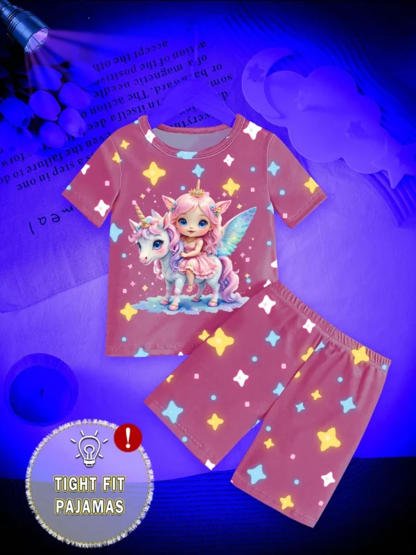 2 pcs pyjama licorne court – Image 3