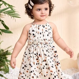 Robe léopard sans manches bébé
