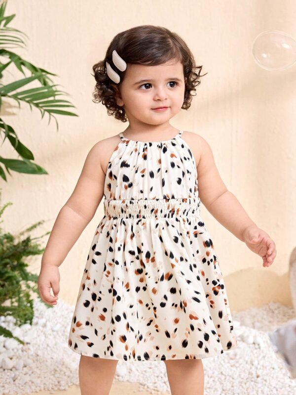 Robe léopard sans manches bébé – Image 2