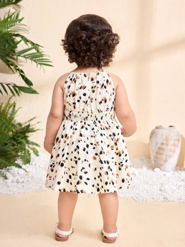 Robe léopard sans manches bébé – Image 3