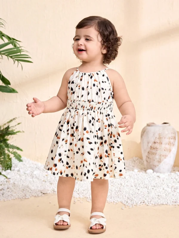 Robe léopard sans manches bébé – Image 4