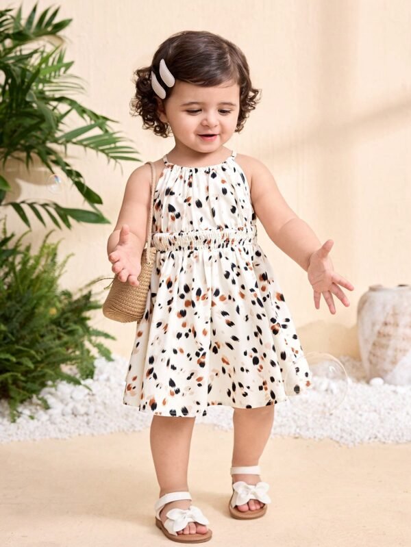 Robe léopard sans manches bébé – Image 5
