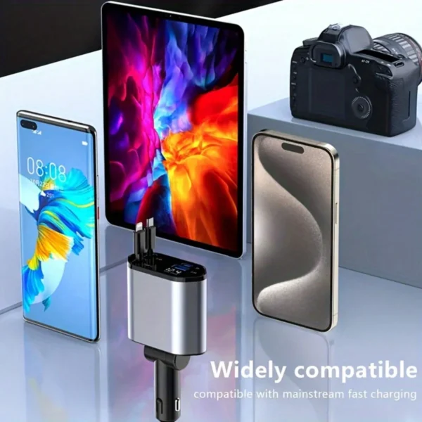 Chargeur voiture câble rétractable – Image 8