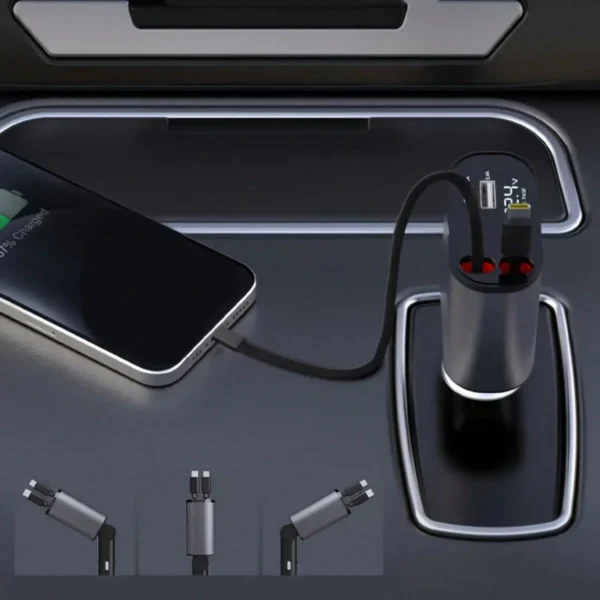 Chargeur voiture câble rétractable – Image 12