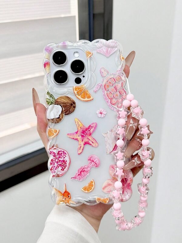 Coque TPU floral perles bracelet