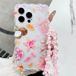 Coque TPU floral perles bracelet