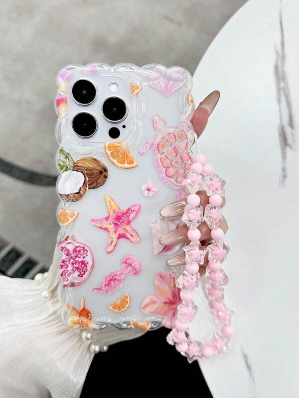 Coque TPU floral perles bracelet – Image 2