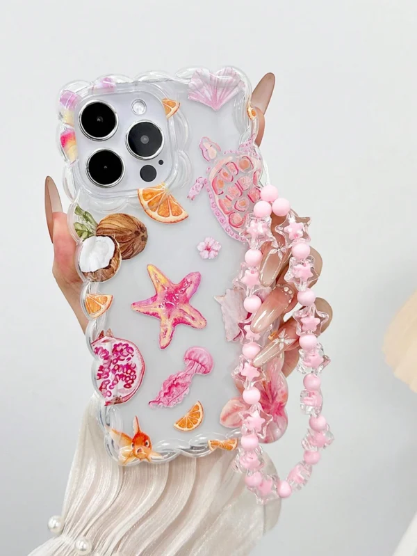 Coque TPU floral perles bracelet – Image 4