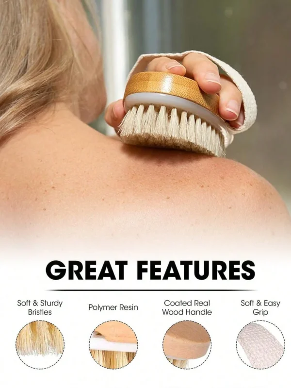 Brosse exfoliante bois 1 pcs – Image 7