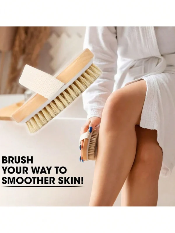 Brosse exfoliante bois 1 pcs – Image 9