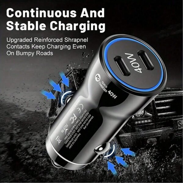 Chargeur voiture double PD 40W – Image 6