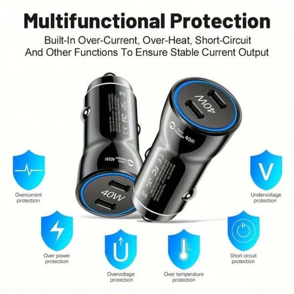 Chargeur voiture double PD 40W – Image 8