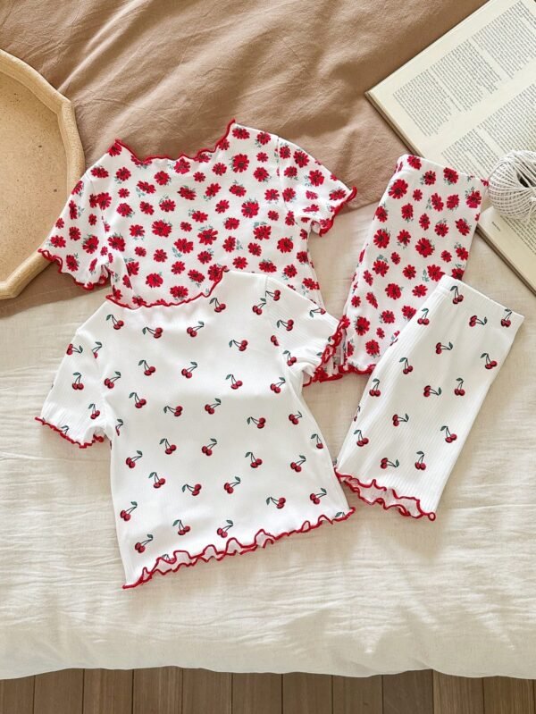 Ensemble 4 pcs fleurs volanté – Image 2