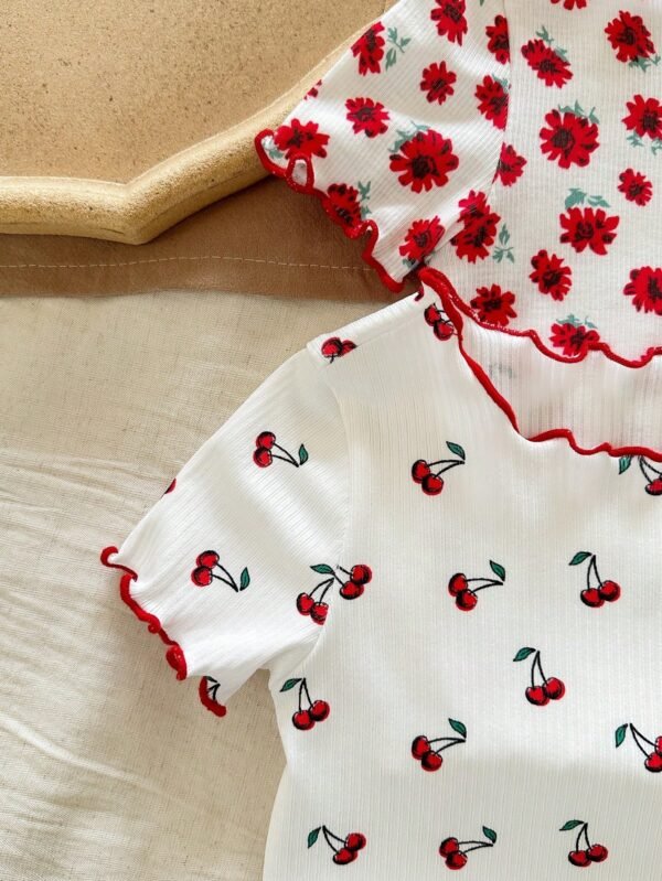 Ensemble 4 pcs fleurs volanté – Image 5