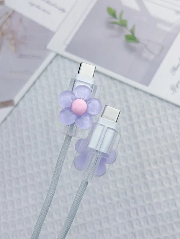2 protège câble fleurs – Image 5