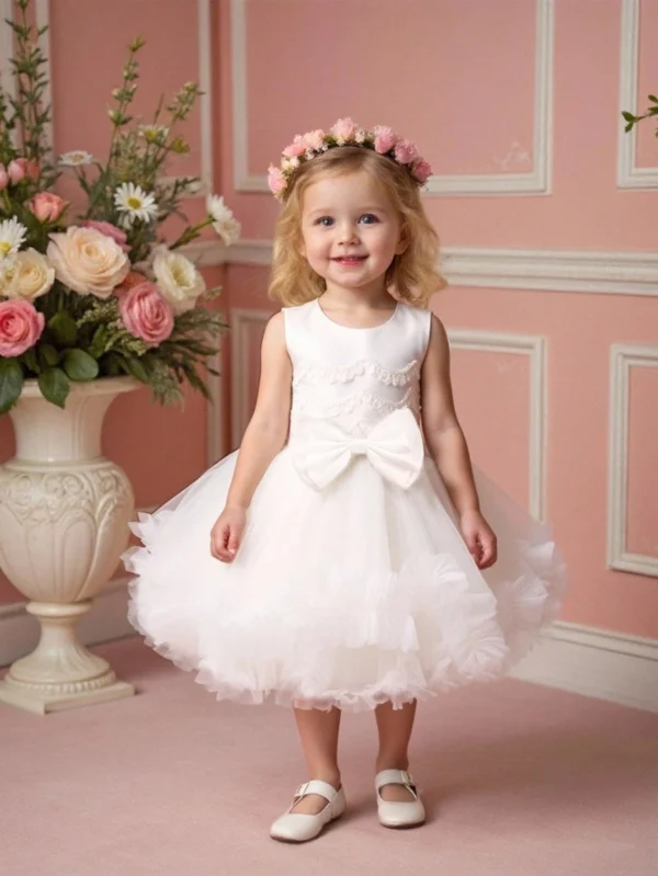 Robe dentelle nœud tulle – Image 4