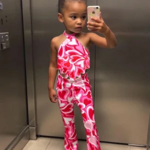 Ensemble cœur pantalon évasé